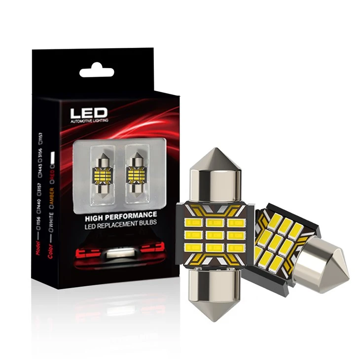 Canbus Festoon Mentol LED 28MM Lampu Plat Lesen